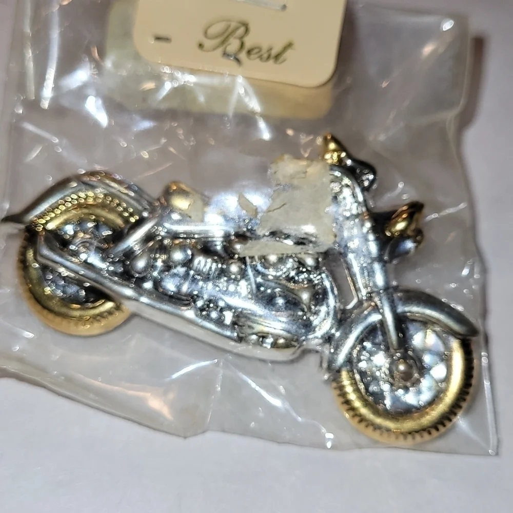 Vintage Best Motorcycle Brooch or Necklace NWT